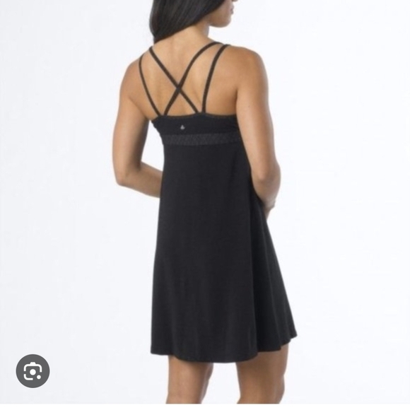Prana Dresses & Skirts - Prana Black Kaley Strappy Sun Dress Size XS Built In Bra